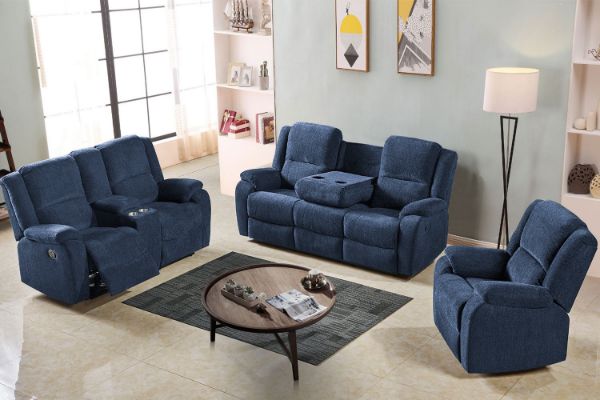 Picture of ALTO Reclining Sofa (Denim Blue) - 3RRC+2RRC+1R Set