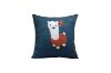 Picture of ALPACA EMBROIDERY Linen Cushion with Inner in Multiple Colours (45x45cm)