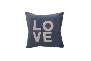 Picture of LOVE Woolen Plush Cushion with Inner in Multiple Colours (45cm x 45cm) - Grey