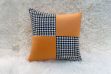 Picture of SQUARE Houndstooth Cushion with Inner in Multiple Colours (45x45cm) - Orange