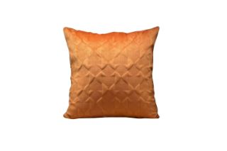 Picture of GEOMETRIC Velvet Cushion with Inner in Multiple Colours (45cm x 45cm) - Orange