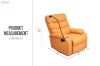 Picture of OLIVIO 360° Swivel Manual Recliner Lounge Chair With Mobile Holder (Orange)