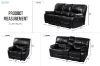 Picture of PASADENA Reclining Sofa Range in Air Leather (Black)