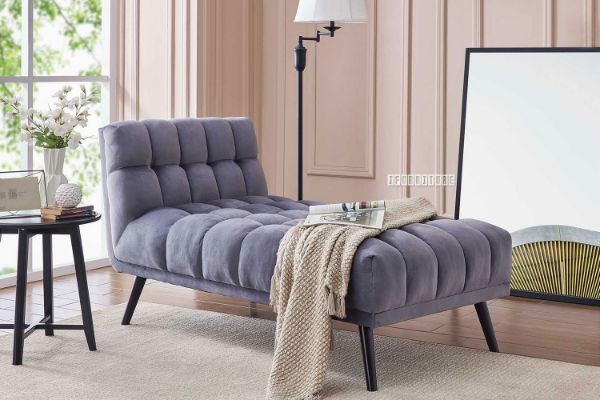 Picture of GALWAY Velvet Chaise Lounge (Grey)