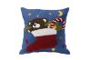 Picture of EMBROIDERY Linen Cushion in Multiple Colors (45cm x 45cm) - Brown Puppy