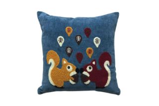 Picture of EMBROIDERY Linen Cushionwith Inner in Multiple Colors (45x45cm) - Squirrel