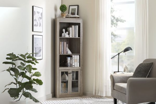 Picture of POTTER Corner Shelf & Bookcase with Doors