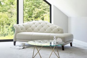 Picture of TORONTO 100% Genuine Leather Button Tufted Daybed/Chaise Longue Sofa Chair