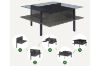 Picture of HALEY Storage Black Glass Top Square Coffee Table