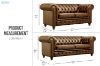 Picture of WILLIFORD 3/2 Seater Chesterfield Top Grain Leather Sofa Range (Tobacco)