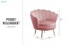 Picture of EVELYN Curved Flared Accent Velvet Chair (Pink)