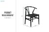 Picture of  WISHBONE Solid Beech Wood Y Replica Chair (Black)