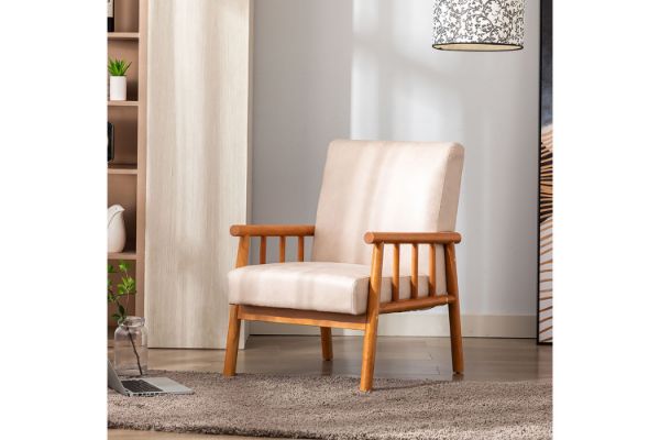 Picture of [FLOOR MODEL CLEARANCE] BARNHOUSE Spotted Microfiber Armchair (Beige)