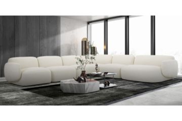 Picture of [FLOOR MODEL CLEARANCE] SUMMIT Fabric Modular 6PC Big Corner Set (White)
