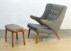 Picture of  [FLOOR MODEL CLEARANCE] PAPA BEAR Chair with Ottoman *Wool