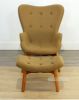 Picture of [FLOOR MODEL CLEARANCE] GRANT FEATHERSTON Fiberglass & Cashmere Chair with Ottoman