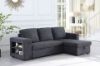 Picture of [FLOOR MODEL CLEARANCE] LUCENA Reversible Sectional Sofa Bed with Storage (Dark Grey)