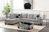 Picture of  [FLOOR MODEL CLEARANCE] ADISEN Facing Left L-Shape Sofa (Light Grey)