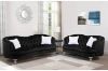 Picture of [FLOOR MODEL CLEARANCE] ALINA 3-Seater Velvet Curved Sofa with Cushion (Black)