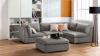 Picture of  [FLOOR MODEL CLEARANCE] ASPECT Reversible Nappa Fabric + Memory Foam Sectional Modular Sofa (Grey) 