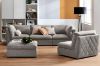 Picture of  [FLOOR MODEL CLEARANCE] ASPECT Reversible Nappa Fabric + Memory Foam Sectional Modular Sofa (Grey) 