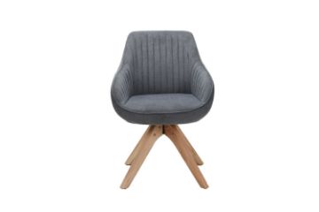 Picture of [FLOOR MODEL CLEARANCE] VENETIAN 360° Swivel Fabric Arm Chair (Grey)