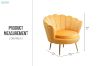 Picture of  [FLOOR MODEL CLEARANCE] EVELYN Curved Flared Accent Velvet Chair (Yellow)