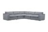 Picture of [FLOOR MODEL CLEARANCE] SPLENDOR Feather Filled Fabric Corner Sofa (Light Grey)