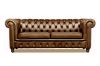 Picture of WILLIFORD 3/2 Seater 100% Genuine Leather Chesterfield Sofa Range (Tobacco)