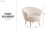 Picture of EVELYN Curved Flared Accent Velvet Chair (Beige)