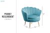 Picture of EVELYN Curved Flared Accent Velvet Chair (Blue)