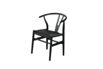 Picture of  WISHBONE Solid Wood Y Replica Chair (Black) - 53x50x79