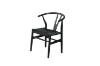 Picture of  WISHBONE Solid Wood Y Replica Chair (Black Frame-Black Seat) - 53x50x79
