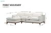 Picture of [FLOOR MODEL CLEARANCE] VENICE Feather Filled Fabric Sectional Sofa (White)