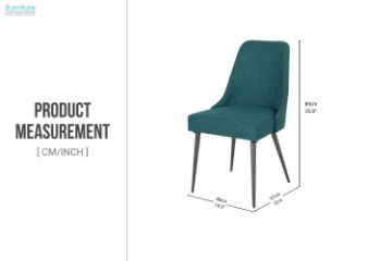 Picture of ALNOOR Fabric Dining Chair (Green) - Each