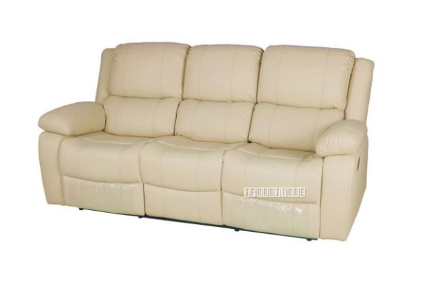 Picture of [FLOOR MODEL CLEARANCE] BRIGHTON  3 Seat with 2 Reclining Air Leather Sofa Range (Beige)