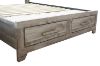 Picture of AGILENT Storage Bed Frame with Built-in Shelves - Queen Size Bed Only