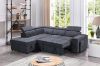 Picture of GARRET Fabric Corner Sofa Bed with Storage Ottoman