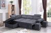 Picture of GARRET Fabric Corner Sofa Bed with Storage Ottoman