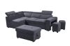 Picture of GARRET Fabric Corner Sofa Bed with Storage Ottoman