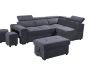 Picture of GARRET Fabric Corner Sofa Bed with Storage Ottoman