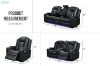 Picture of MONROSE Full Air Leather Dual Power Reclining Sofa Range with Bluetooth Speaker + USB Port & LED Lighting (Black)