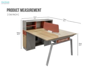 Picture of FOCUS 150 Office System 2-Seater Desk with Cabinets 