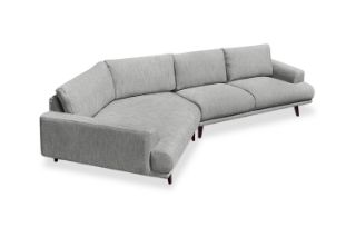 Picture of BIANCA Angular Chaise Sofa (Light Grey) - Angled End Sofa Facing Left