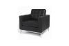 Picture of FLORENCE KNOLL Italian Leather Sofa Replica (Black)