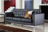 Picture of FLORENCE KNOLL Italian Leather Sofa Replica (Black)