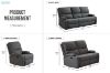 Picture of ALITA Fabric  Reclining Sofa Range with Drop Down Console and Cup Holder