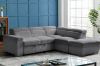 Picture of MILLBURY Corduroy Fabric Corner Sofa Bed with Storage and Ottoman