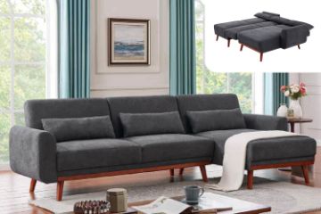 Picture of TARA Fabric Reversible Sectional Sofa Bed