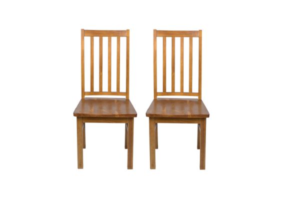 Picture of BAYARD Solid Pine Wood Dining Chair (Light Walnut) - 2 Chairs in 1 Carton